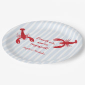 ハーイ、ラブラブよ！ 結婚するわ クラウフィッシュ・ボイル婚約パーティ ペーパープレート (アングル)