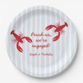 ハーイ、ラブラブよ！ 結婚するわ クラウフィッシュ・ボイル婚約パーティ ペーパープレート (正面)