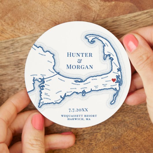 ハーウィッチMAウェクエーセットリゾートケープコッド結婚ズ ラウンドペーパーコースター