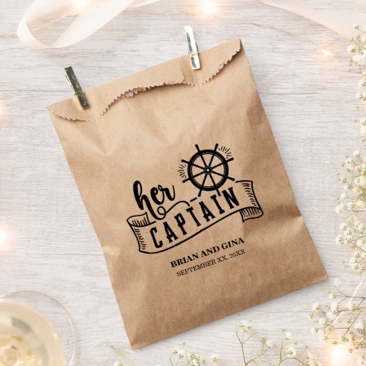 ハーキャプテンウェディング フェイバーバッグ (クリップ留めされた状態)