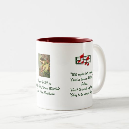 ハークザヘラルドエンジェルス賛美歌2トーンのコーヒーマグ ツートーンマグカップ (正面右)