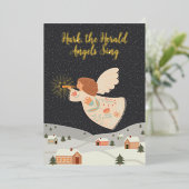 ハーク・ザ・ヘラルド・エンジェルスが北欧クリスマスを歌う 箔シーズンカード (立ち正面)