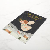 ハーク・ザ・ヘラルド・エンジェルスが北欧クリスマスを歌う 箔シーズンカード (回転した状態)