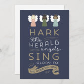 「ハーク・ザ・ヘラルド・エンジェルス」クリスマスカード シーズンカード (正面/裏面)