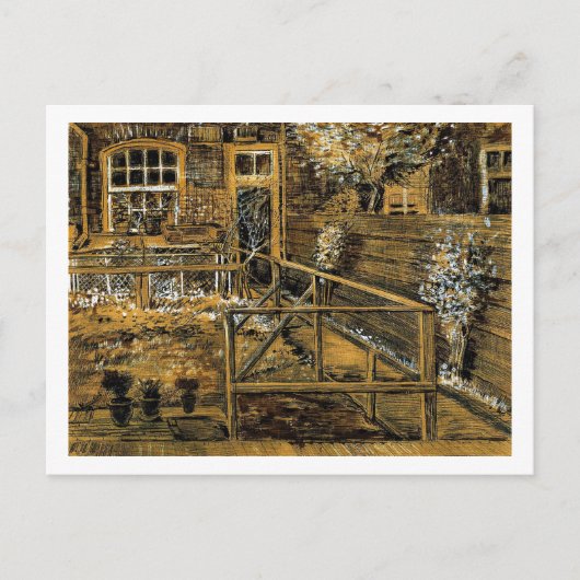 ハーグのシーエンズ母ハウスの裏庭 ポストカード (正面)