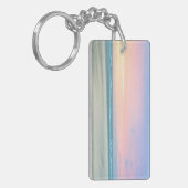 ハーグの抽象芸術のビーチの夕日 キーホルダー (正面左)