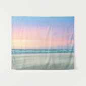 ハーグの抽象芸術のビーチの夕日 タペストリー (正面(横))