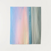 ハーグの抽象芸術のビーチの夕日 タペストリー (正面)