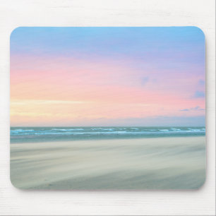 ハーグの抽象芸術のビーチの夕日 マウスパッド