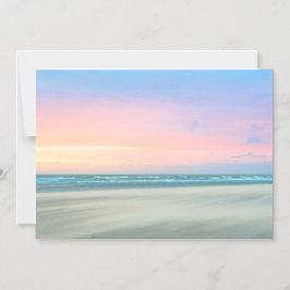 ハーグの抽象芸術のビーチの夕日 マグネット招待状