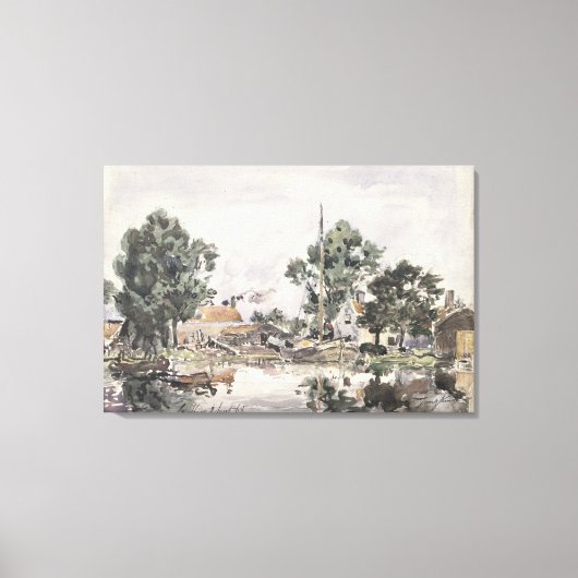 ハーグの運河, 1868 キャンバスプリント (正面)