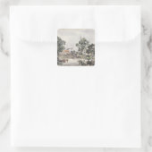 ハーグの運河， 1868 スクエアシール (バッグ)