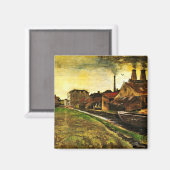 ハーグの鉄工場ビンセント・ヴァン・ゴッホ マグネット (正面/裏面)