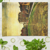 ハーグの鉄工場（Iron Mill in The Hague）by ヴィンセント・ファン・ゴッホ キッチンタオル (折り畳み)