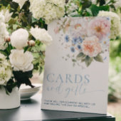 ハーグローブブルーフローラカードとギフトサイン ポスター