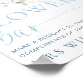 ハーグローブブルーフローラフラワーバー ポスター (角)