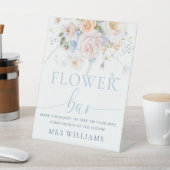 ハーグローブブルーフローラフラワーバー 台座サイン (インサイチュ)