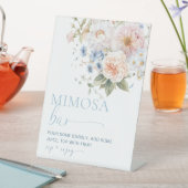 ハーグローブブルーフローラミモサバー標識 台座サイン (インサイチュ)