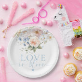 ハーグローブブルーフローララブイン開花ブライダルシャワー ペーパープレート (パーティー)