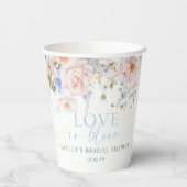ハーグローブブルーフローララブイン開花ブライダルシャワー 紙コップ (裏面)