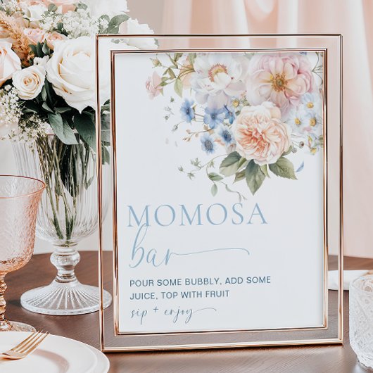 ハーグローブブルーフローラ桃佐バーポスター ポスター