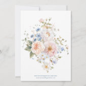 ハーグローブブルーフローラ結婚式招待状 招待状 (裏面)