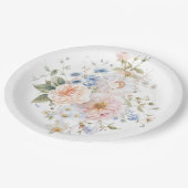 ハーグローブブルーフローラ ペーパープレート (アングル)