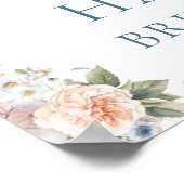 ハーグローブブルーラブインブライダル開花シャワーウェルカム ポスター (角)