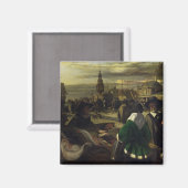 ハーグ市場, c.1660 マグネット (正面/裏面)