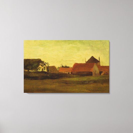 ハーグ近くのLoosduinenの農家アットトゥウィリ キャンバスプリント (正面)