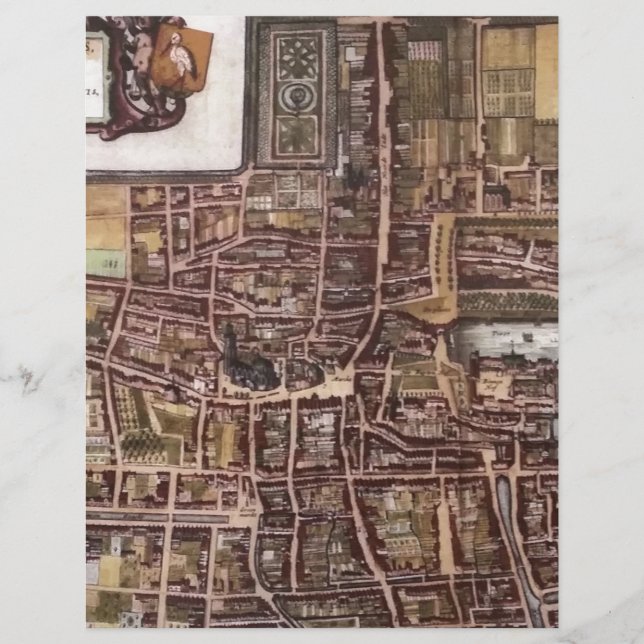 ハーグ1649のレプリカ市地図 (正面)