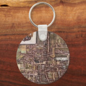 ハーグ1649のレプリカ市地図 キーホルダー (正面)