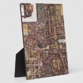 ハーグ1649のレプリカ市地図 フォトプラーク (側面)