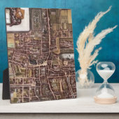 ハーグ1649のレプリカ市地図 フォトプラーク (側面)