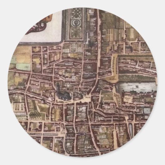 ハーグ1649のレプリカ市地図 ラウンドシール (正面)