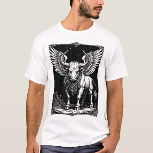 ハーゲンティ 白いシジルビースト Tシャツ (正面)