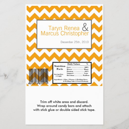 ハーシェーのラージ・バー・ラッパー　イエロー　グレー　シェブロン チラシ (正面)