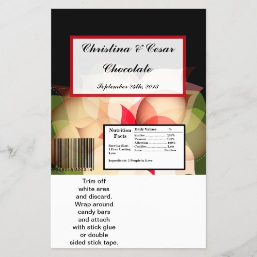 ハーシーの大きなバーのラスカラフルスの花 チラシ (正面)