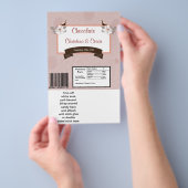 ハーシーの大きなバーラッパのピンク/ブラウンフローラの愛 チラシ (ハンドル)