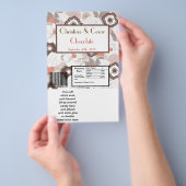 ハーシーの大きなバーラッパーコーラルピンクブラウンフローラ チラシ (ハンドル)