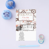 ハーシーの大きなバーラッパーコーラルピンクブラウンフローラ チラシ (シングル)