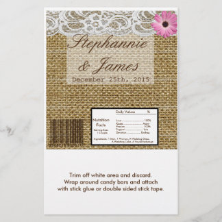 ハーシーの大きなバーラッパーバーラップレースの花 チラシ