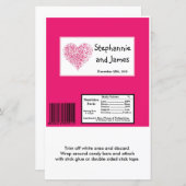 ハーシーの大きなバーラッパーピンクのフローラ花びら (正面/裏面)