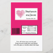 ハーシーの大きなバーラッパーピンクのフローラ花びら (正面)