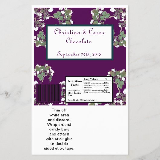 ハーシーの大きなバーラッパーピーコック/フラワーブランチ チラシ (正面)