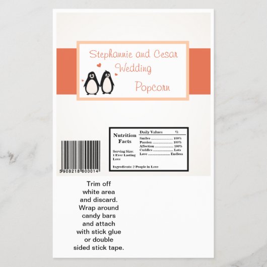 ハーシーの大きなバーラッパーペンギン愛/ハート チラシ (正面)