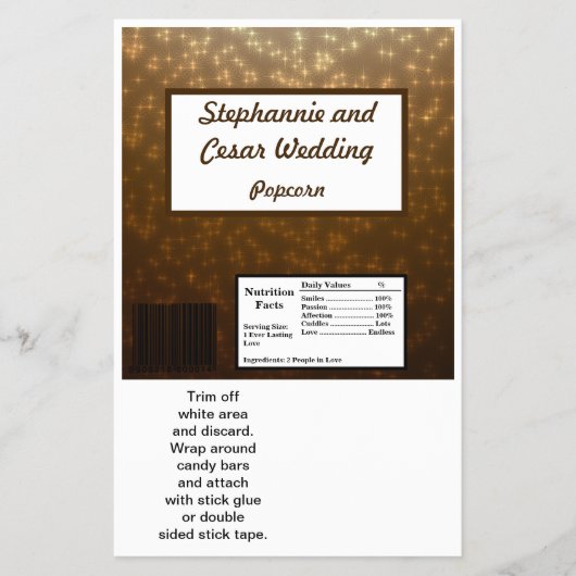 ハーシーの大きなバーラッパ冬の茶色/星 チラシ (正面)