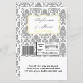 ハーシーの大きなバーラッパ灰色のイエロダマスクレース (正面/裏面)