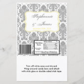 ハーシーの大きなバーラッパ灰色のイエロダマスクレース (正面)