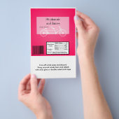 ハーシーの大きなバーラッパ熱ピンクダブルバイク チラシ (ハンドル)